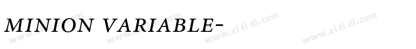 minion variable字体转换